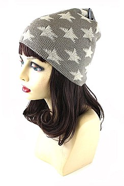 Knitted  Star Print Beanies FM-AAH370