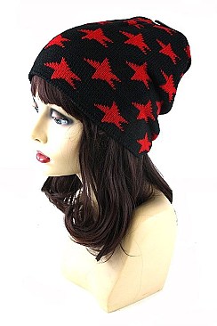 Knitted  Star Print Beanies FM-AAH370