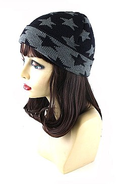 Knitted  Star Print Beanies FM-AAH370