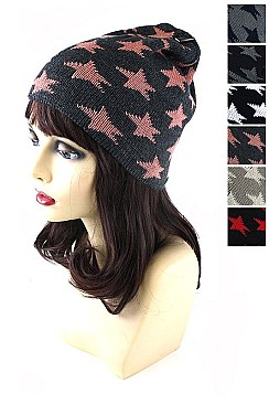 Knitted  Star Print Beanies FM-AAH370