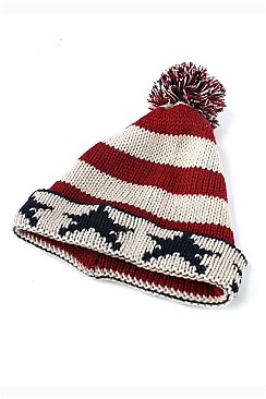 Fashionable American Flag Knitted Beanie FM-AAH395