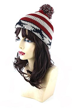 Fashionable American Flag Knitted Beanie FM-AAH395