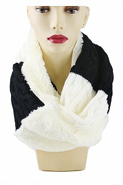 Multi Tone Faux Fur Infinity Scarves