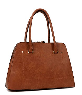 Triple Compartment Satchel - Tote Bag