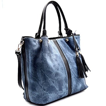 AB700-LP Tassel Accent Distressed Hot Tote