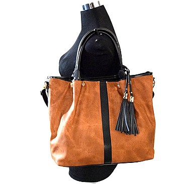 AB700-LP Tassel Accent Distressed Hot Tote