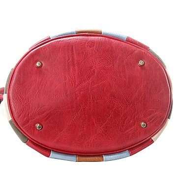 ROUND HANDLED ACCORDION SATCHEL