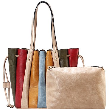 ROUND HANDLED ACCORDION SATCHEL
