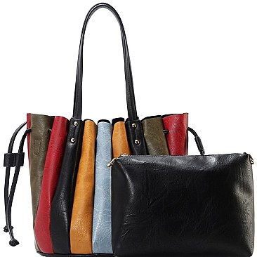 ROUND HANDLED ACCORDION SATCHEL