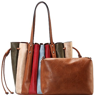 ROUND HANDLED ACCORDION SATCHEL