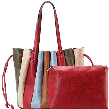 ROUND HANDLED ACCORDION SATCHEL
