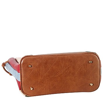 2 IN 1 MULTICOLORED ACCORDION SATCHEL