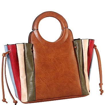 2 IN 1 MULTICOLORED ACCORDION SATCHEL