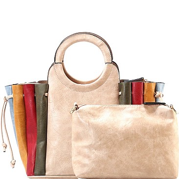 2 IN 1 MULTICOLORED ACCORDION SATCHEL