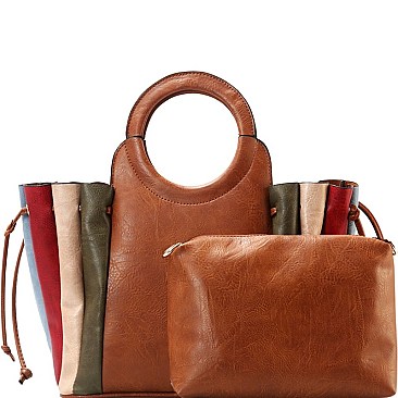 2 IN 1 MULTICOLORED ACCORDION SATCHEL