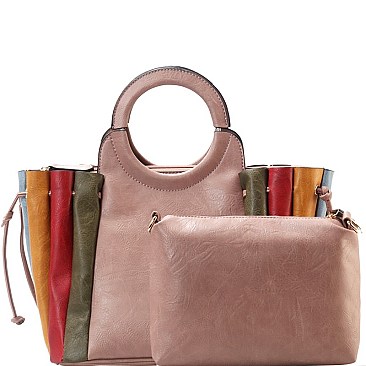 2 IN 1 MULTICOLORED ACCORDION SATCHEL