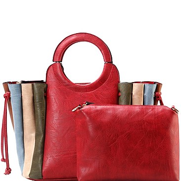 2 IN 1 MULTICOLORED ACCORDION SATCHEL