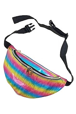 Holographic RAINBOW  Fashion Fanny Pack BUMBAG  FM-ABG388