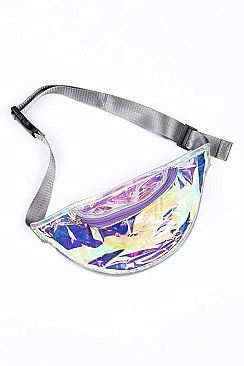 CHARGEABLE LED LIGHT HOLOGRAM FANNY PACK BUMBAG  FM-ABG407