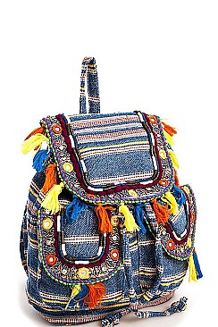 STYLISH BOHEMIAN CHIC BACKPACK