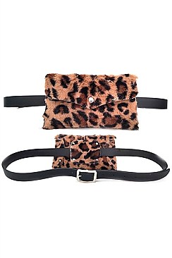 Fashion Soft Fur Leopard BELT BAG