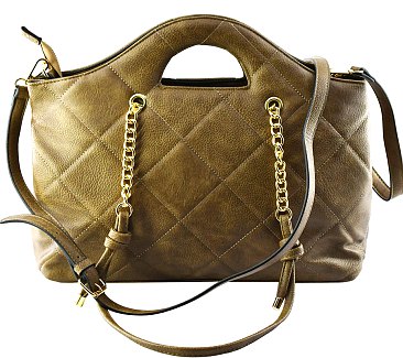 2-IN-1 Quilted Shopper Tote with Pouch