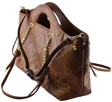 2-IN-1 Quilted Shopper Tote with Pouch