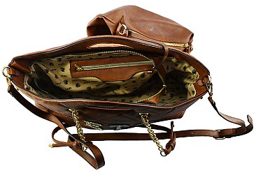 2-IN-1 Quilted Shopper Tote with Pouch