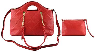 2-IN-1 Quilted Shopper Tote with Pouch