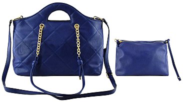 2-IN-1 Quilted Shopper Tote with Pouch