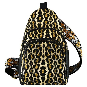 Stylish Sling Backpack with Guitar Strap