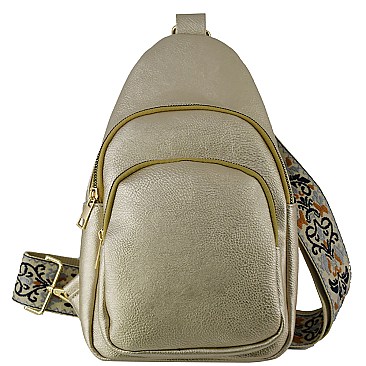 Stylish Sling Backpack with Guitar Strap