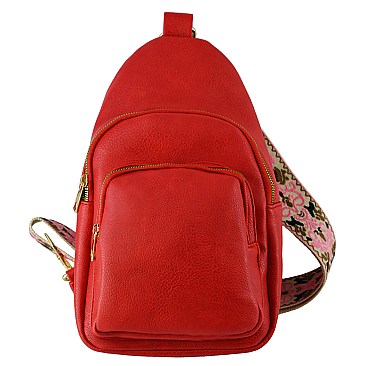 Stylish Sling Backpack with Guitar Strap
