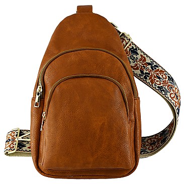 Stylish Sling Backpack with Guitar Strap