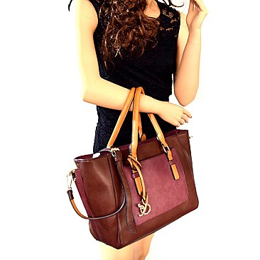 AJ151-LP Color Block Structured Tote