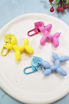 PACK OF 12 CUTE Balloon Dog Keychains - Party Favors