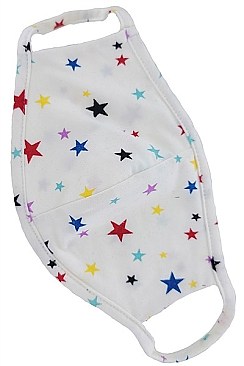 MULTI COLOR STARS REUSABLE COTTON MASKS