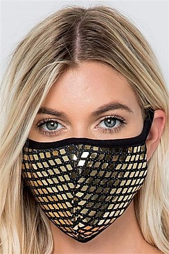 ELEGANT SEQUIN ACCENT WASHABLE MASK