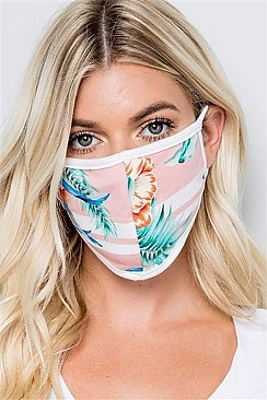 LIGHT FLOWERY REUSABLE COTTON MASK