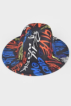 Graffiti Fedora Hat for Women