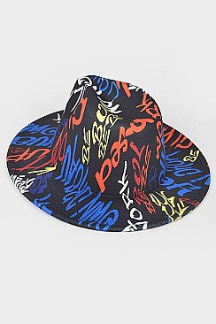 Graffiti Fedora Hat for Women