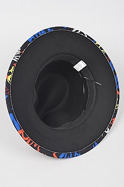 Graffiti Fedora Hat for Women