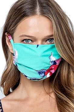 REUSABLE PRINTED MINT COTTON MASK