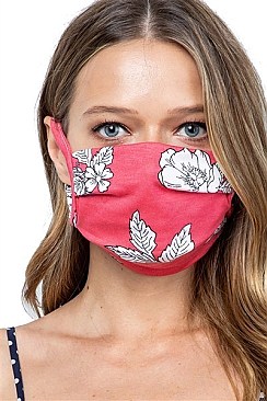 REUSABLE CORAL COTTON MASK