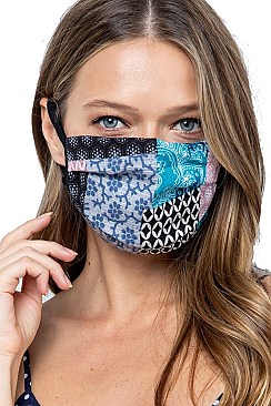 REUSABLE INDIGO COTTON MASK