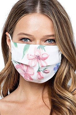 FLORAL REUSABLE COTTON MASK