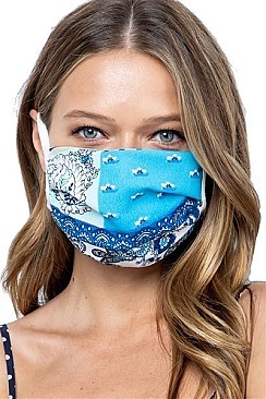 REUSABLE BLUE COTTON MASK