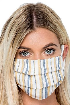 TRENDY STRIPES REUSABLE FASHION MASK