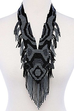 STYLISH FASHION TRIBAL MULTI BEADED STATEMENT NECKLACE JYAN-1619