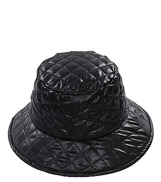 QUILTED FASHION BUCKET HAT